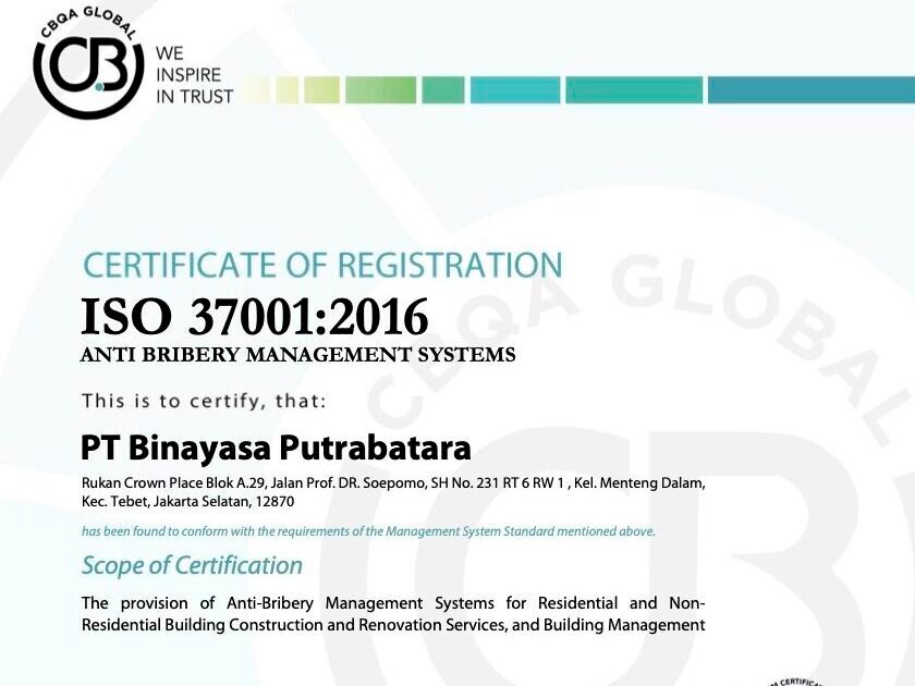 Certificate_37001,Initial Cert, PT Binayasa Putrabatara